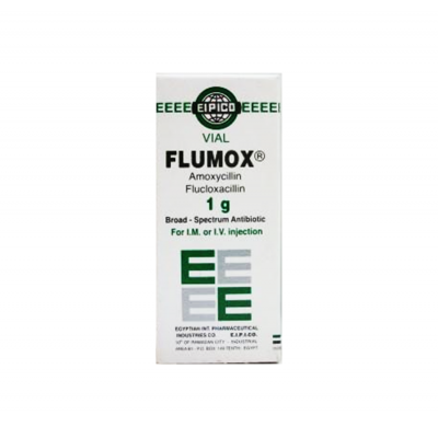 FLUMOX 1 GM ( AMOXICILLIN + FLUCLOXACILLIN ) I.M / I.V. VIAL